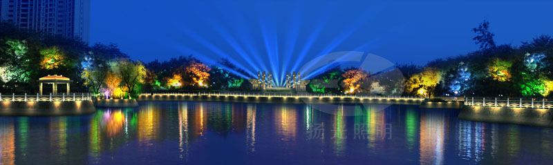 市政廣場(chǎng)夜景照明工程設(shè)計(jì)效果圖