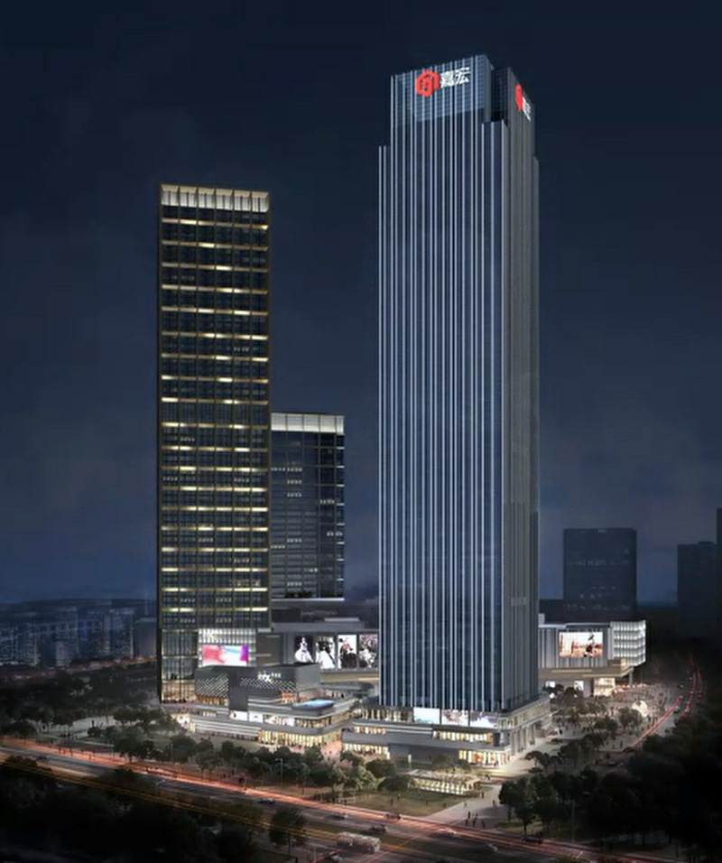 嘉宏國際大廈夜景照明設(shè)計(jì)效果圖