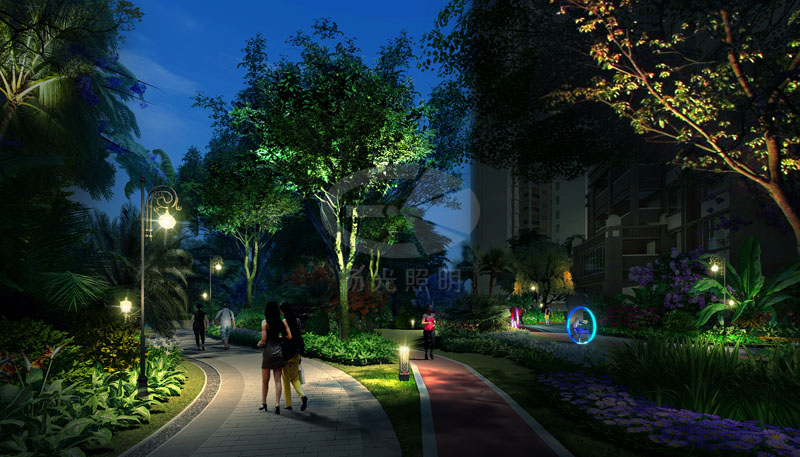 花園道路夜景照明效果圖