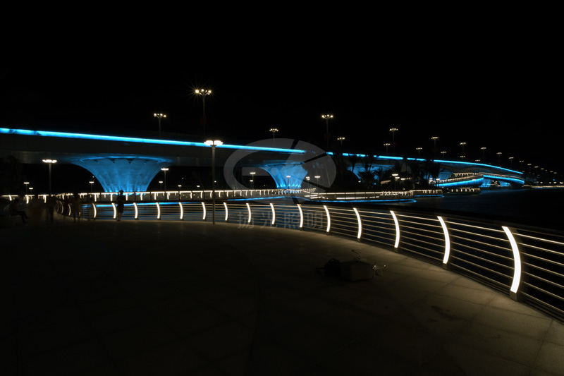 橋梁亮化工程夜景圖