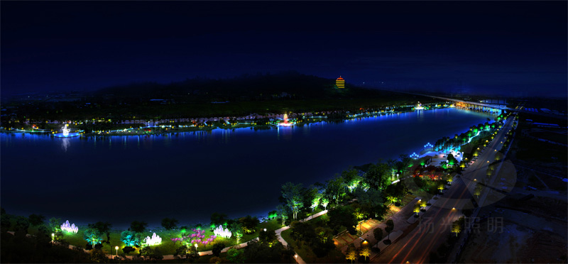 江岸夜景照明設(shè)計(jì)效果圖
