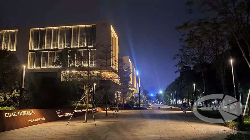 產業(yè)園亮化工程夜景圖