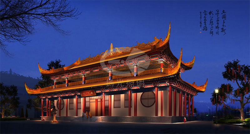 古建筑戶外照明設計效果圖